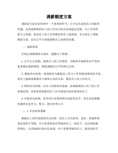 调薪额度方案