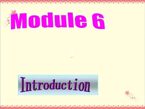 最新外研版高中英语高中英语 Module6 Introduction 外研版选修6课件PPT.ppt