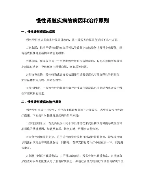 慢性肾脏疾病的病因和治疗原则