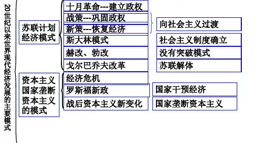 2讲课20世纪以来世界经济现代化探索的三大模式专题