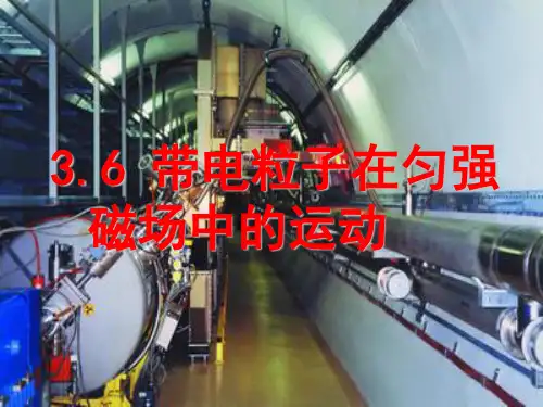 人教版高二物理选修3-1第三章带电粒子在匀强磁场中的运动(21张)-PPT优秀课件