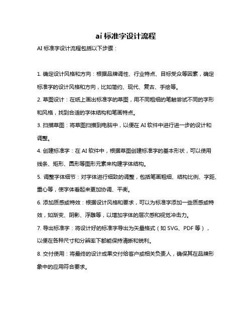 ai标准字设计流程