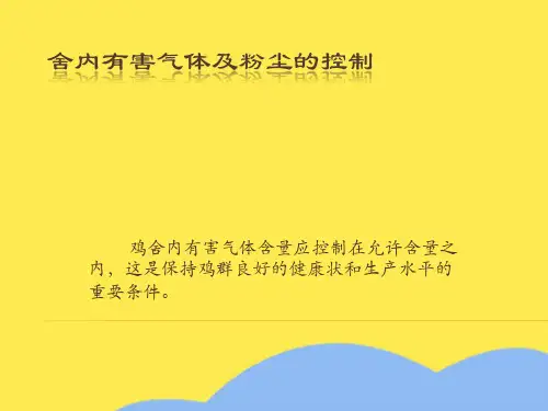 舍内有害气体及粉尘的控制优选PPT文档