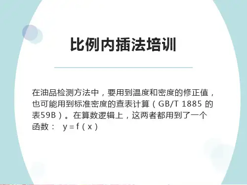 成品油温度密度内插法