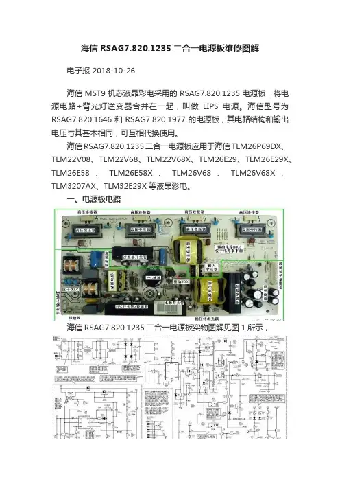 海信RSAG7.820.1235二合一电源板维修图解