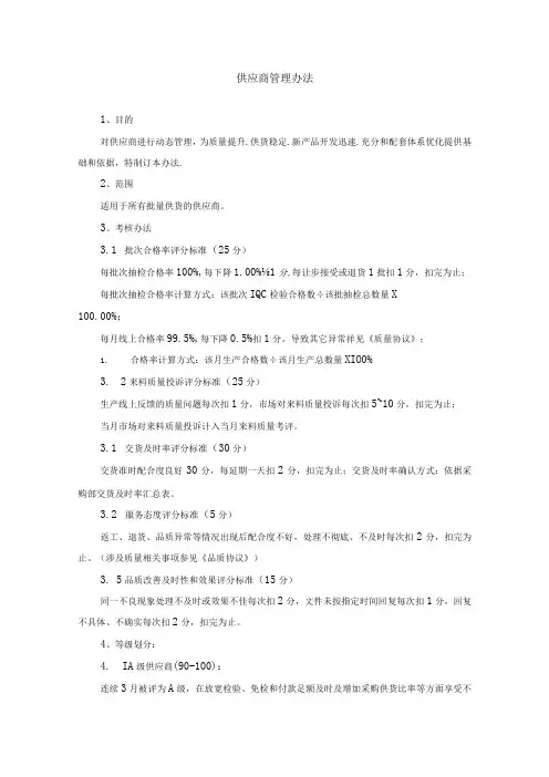 供应商管理办法