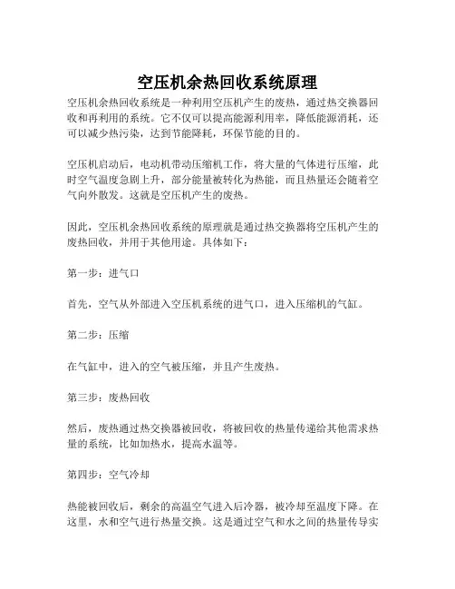 空压机余热回收系统原理