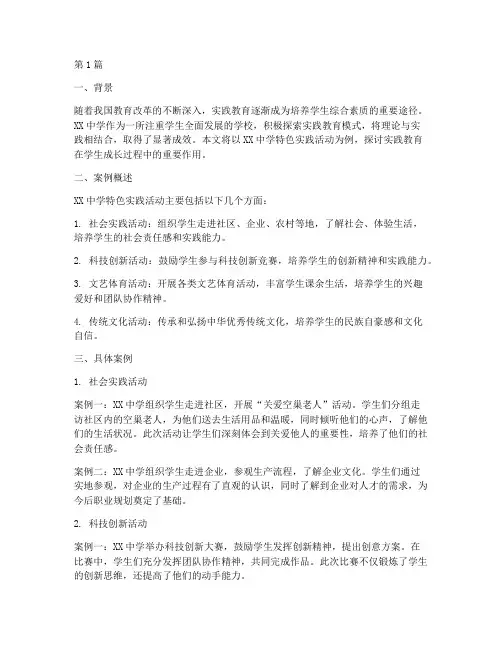 实践教育的典型案例(2篇)