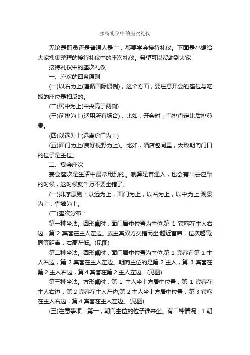 接待礼仪中的座次礼仪_商务礼仪_