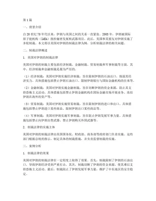 制裁法律案例(3篇)