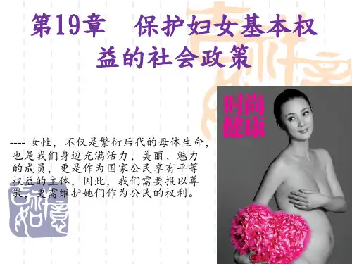 保护妇女基本权益的社会政策PPT课件