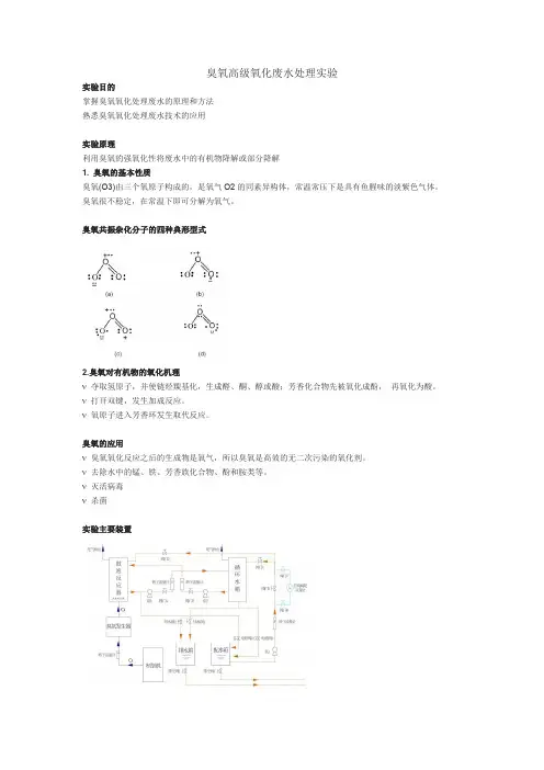 臭氧高级氧化废水处理实验