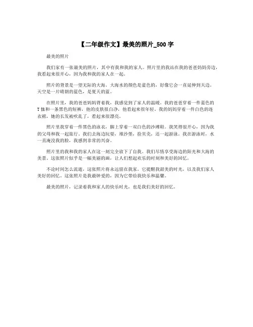 【二年级作文】最美的照片_500字