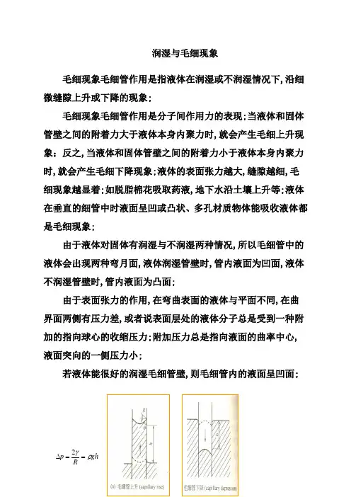 润湿与毛细现象