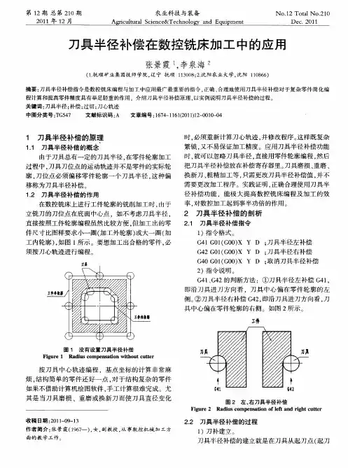 刀具半径补偿在数控铣床加工中的应用