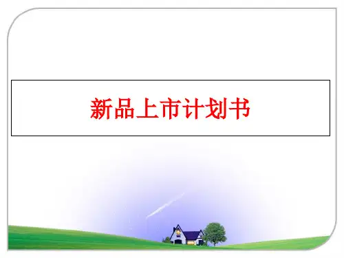 最新新品上市计划书PPT课件