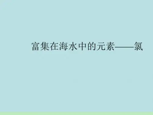 富集在海水中的元素——氯PPT课件31 人教课标版