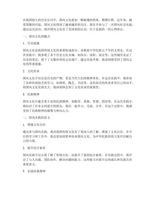 国风社会实践心得体会