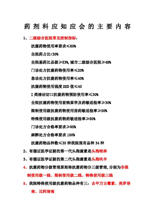 药剂科应知应会