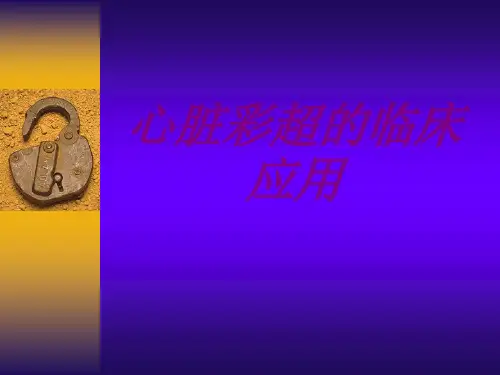 心脏彩超的临床应用PPT培训课件