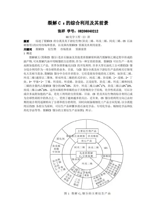 裂解C 5 的综合利用及其前景
