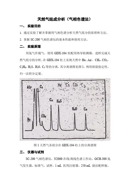 天然气组成分析(气相色谱法)