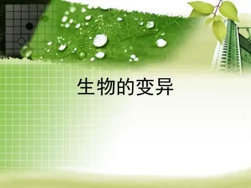 生物的变异ppt19 人教版