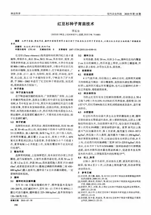 红豆杉种子育苗技术