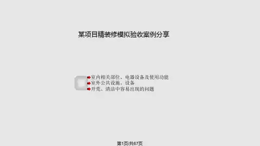 某项目精装修模拟验收案例图文并茂PPT课件