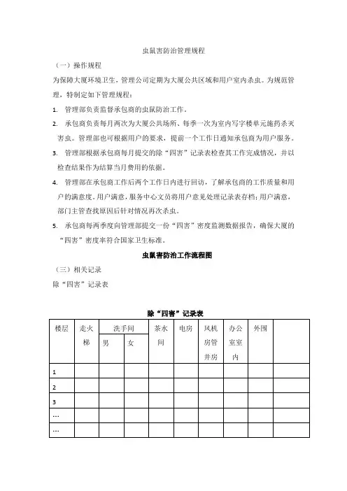 虫鼠害防治管理规程