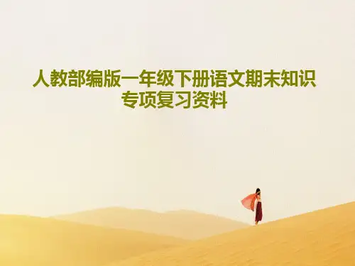 人教部编版一年级下册语文期末知识专项复习资料共124页