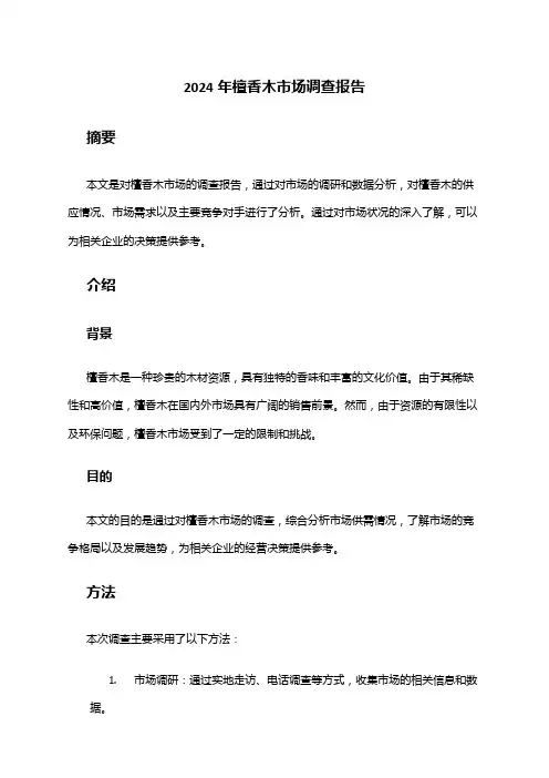 2024年檀香木市场调查报告