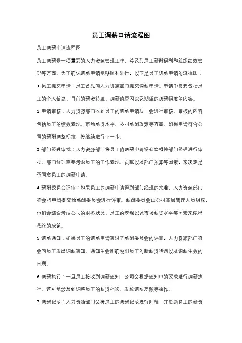 员工调薪申请流程图