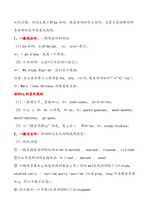 小升初时态练习题——拔高提升版