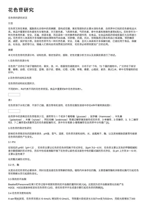 花色苷研究——精选推荐