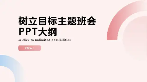 树立目标主题班会pptppt