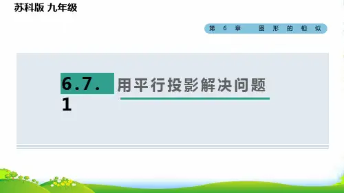 九年级数学下第6章图形的相似6.7用相似三角形解决问题6.7.1用平行投影解决问题习题苏科
