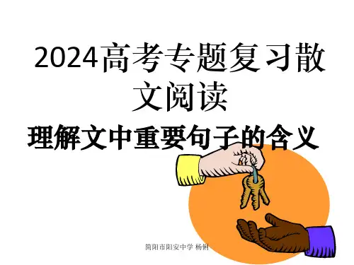 2024高考专题复习 散文阅读之理解文中重要句子的含义
