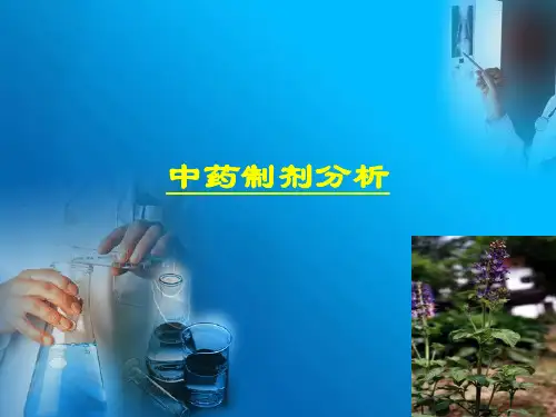 中药制剂分析-精品医学课件 (2)