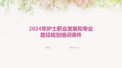 2024年护士职业发展和专业路径规划培训课件