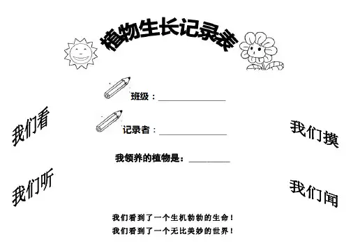 小学植物生长观察记录表(完整资料).doc