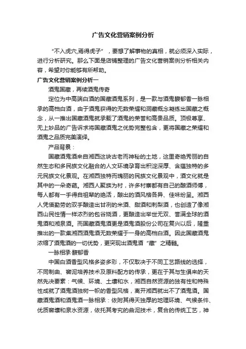 广告文化营销案例分析