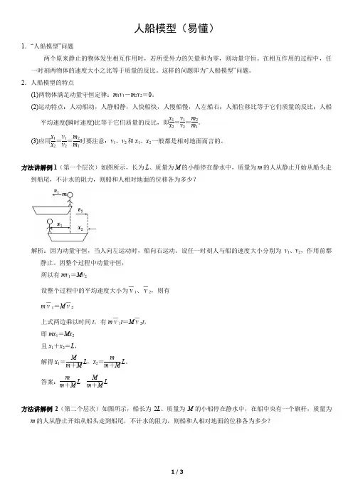 人船模型(易懂)