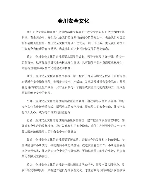 金川安全文化