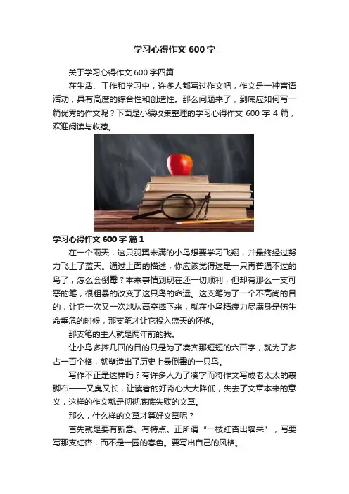 学习心得作文600字