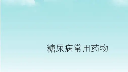 糖尿病常用药物ppt课件
