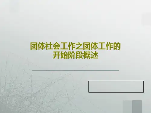 团体社会工作之团体工作的开始阶段概述32页PPT