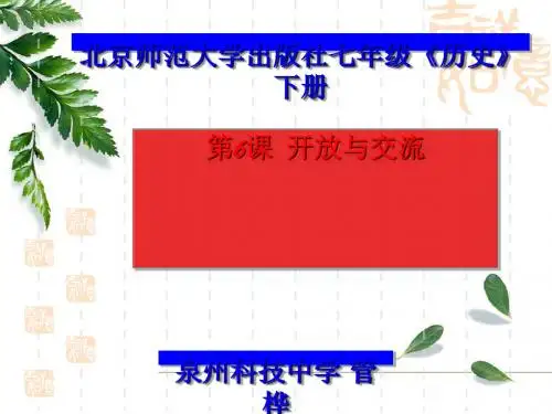 开放与交流ppt4 北师大版