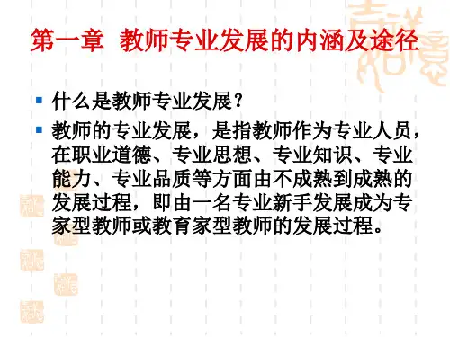教师专业发展导引