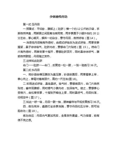 少林秘传内功